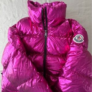 Girls Moncler metallic Fuschia down jacket size 140 (10)
